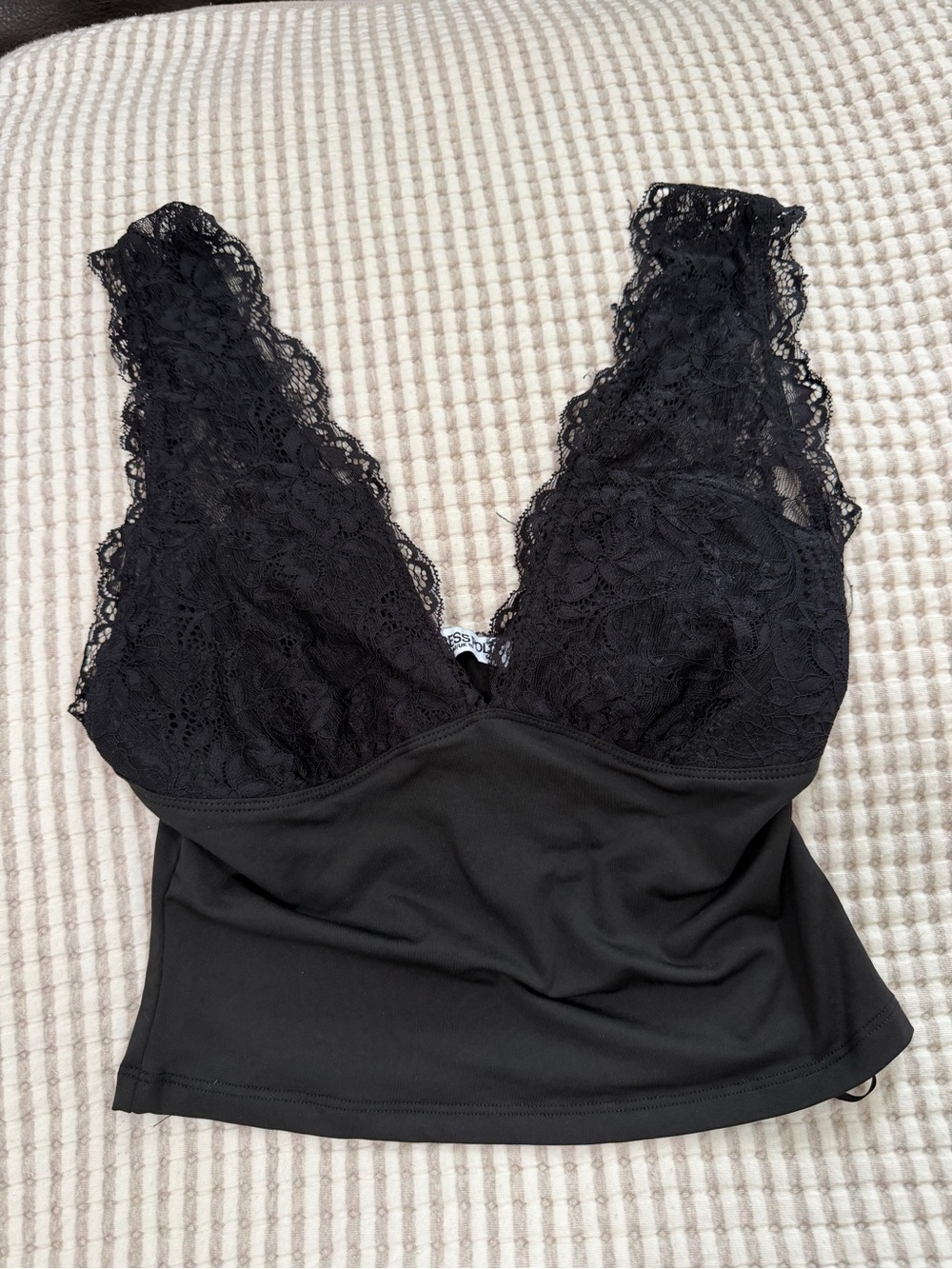 Princess Polly Black Lace Bralette Tank